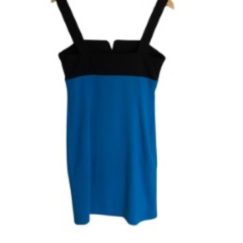 Derek Lam Blue & Black Sleeveless Dress Medium